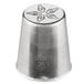 A silver metal Ateco canister with a star design on it.