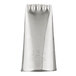 A silver metal Ateco 134 piping tip with 5 holes.