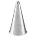 A silver cone shaped Ateco closed star piping tip.