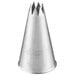 An Ateco metal open star piping tip with a silver cone and star design.