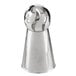An Ateco silver metal ball-shaped piping tip.