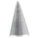 An Ateco 102 rose piping tip, a silver cone shaped object.