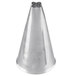 A silver metal cone with a square tip.