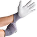 Gray Nylon Gloves with Gray Polyurethane Palm Coating - 12/Pack Main Thumbnail 6