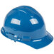 A blue Cordova Duo Safety hard hat with a ratchet suspension on a white background.