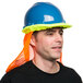 A man wearing a blue Cordova Duo Safety hard hat.