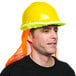 A man wearing a yellow Cordova hard hat.