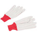 A pack of 12 Cordova red and white work gloves.