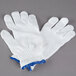 Medium Weight White Polyester / Cotton Work Gloves - 12/Pack Main Thumbnail 2