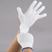 Medium Weight White Polyester / Cotton Work Gloves - 12/Pack Main Thumbnail 6