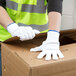 Medium Weight White Polyester / Cotton Work Gloves - 12/Pack Main Thumbnail 1