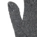 A close-up of a large gray knitted Cordova work glove.