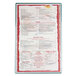 A white Menu Solutions menu board with red and white writing on it.