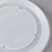 A white plastic lid with text that reads "Cambro"
