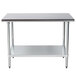 Advance Tabco ELAG-304-X 30" x 48" 16 Gauge Stainless Steel Work Table with Galvanized Undershelf Main Thumbnail 3