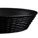 Carlisle 650403 9" x 6 1/4" WeaveWear Black Oval Plastic Serving Basket   - 12/Case Main Thumbnail 6