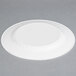 WNA Comet MP10WSLVR 10 1/4" White Masterpiece Plastic Plate with Silver Accent Bands - 120/Case Main Thumbnail 3
