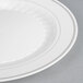WNA Comet MP10WSLVR 10 1/4" White Masterpiece Plastic Plate with Silver Accent Bands - 120/Case Main Thumbnail 4