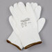 A pair of white Cordova Javelin gloves with white polyurethane palms.