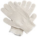 A pair of Cordova medium weight polyester/cotton work gloves with black PVC dotted palms.