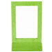 A green rectangular frame with a white background.