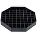 A black Choice octagonal drip tray with a removable grid.