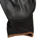 Black Nylon Glove with Black Polyurethane Palm Coating - 12/Pack Main Thumbnail 4