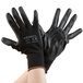 Black Nylon Glove with Black Polyurethane Palm Coating - 12/Pack Main Thumbnail 7