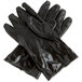 A pair of black Cordova rubber gloves with a white jersey lining.