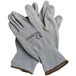 A pair of Cordova gray work gloves with gray polyurethane palms.