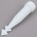 A white plastic tube with a white rubber top.