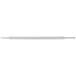 A silver metal rod with a white background.