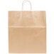 Duro Super Royal Natural Kraft Paper Shopping Bag with Handles 14" x 10" x 15 3/4"   - 200/Bundle Main Thumbnail 3