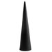 A black cone shaped object.