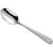 An Acopa stainless steel spoon with a long oval bowl and handle.