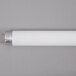 An Avantco T8 fluorescent light bulb with silver ends on a white surface with a black border.