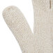 A close up of a Cordova Loop-Out Natural Terry Work Glove with a thumb.