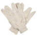 A pair of Cordova white cotton canvas work gloves.