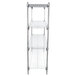 A chrome Metro stationary wire shelving unit with 4 shelves.