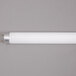An Avantco T8 fluorescent light bulb with silver tips on a white surface.
