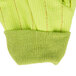 A pair of hi-vis yellow Cordova work gloves with a green double palm.