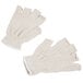 A pair of Cordova white polyester/cotton fingerless gloves.