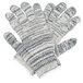A pair of Cordova medium work gloves with a gray and white pattern on a white background.