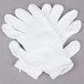 A pack of Cordova medium weight white polyester work gloves.