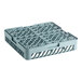 A gray full-size glass rack with 20 compartments designed for warewashing.