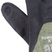 A pair of Cordova Power-Cor cut resistant gloves with black foam nitrile palms.