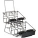 Choice 14" x 23 1/8" x 17 1/2" Black Wire 4 Compartment Airpot Rack with Drip Trays Main Thumbnail 2