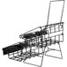 Choice 14" x 23 1/8" x 17 1/2" Black Wire 4 Compartment Airpot Rack with Drip Trays Main Thumbnail 3