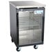 Avantco UBB-1G-HC 23" Black Glass Door Back Bar Refrigerator Main Thumbnail 1