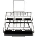 Choice 20 1/4" x 23 5/16" x 17 3/8" Black Wire 6 Compartment Airpot Rack with Drip Trays Main Thumbnail 5